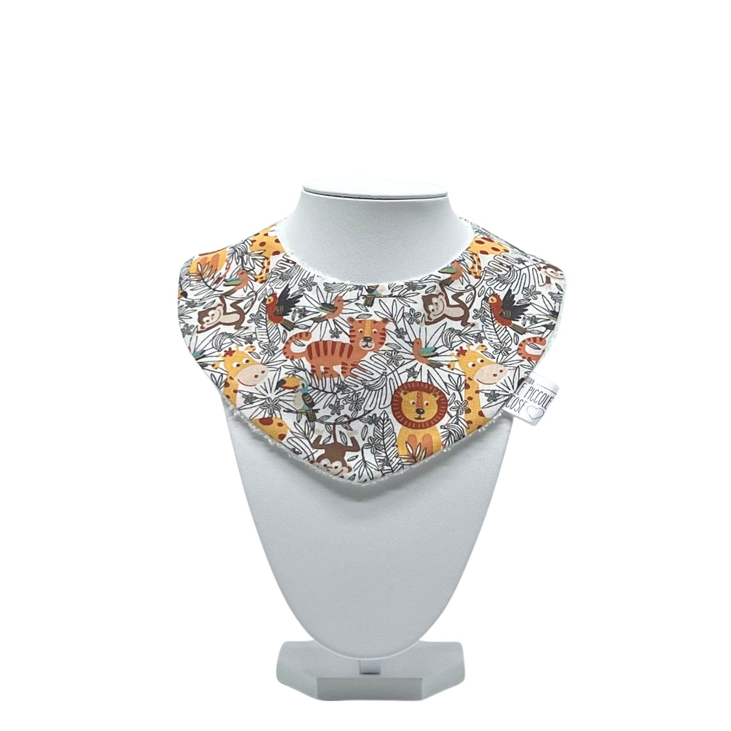 Bavaglino in cotone stampato e spugna di bambù - Africa