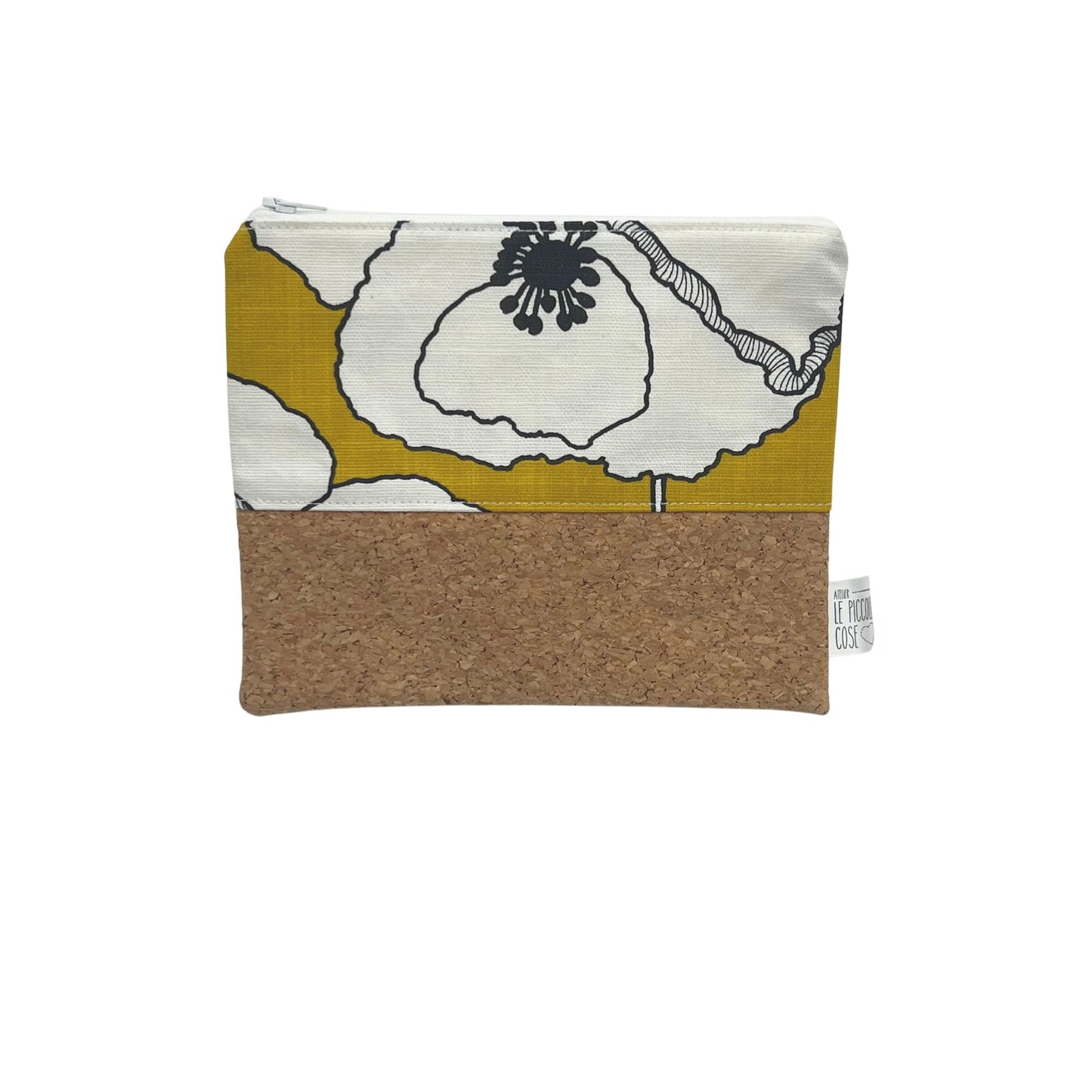 Pochette in Sughero e Canvas Stampato - Iris