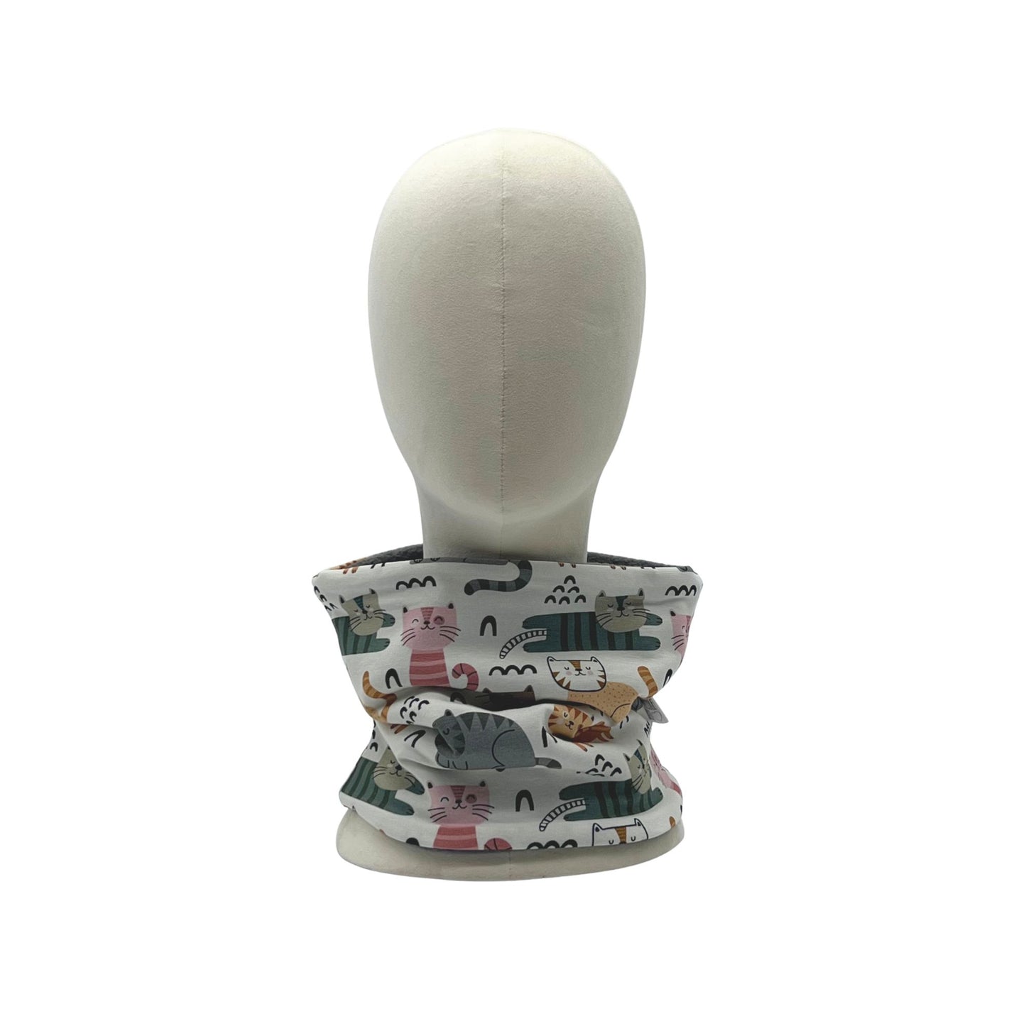 Scaldacollo bambino in Jersey Stampato - Gatti