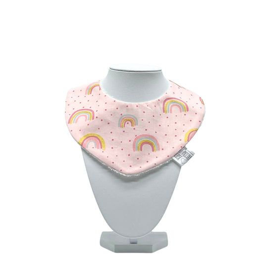 Bavaglino in cotone stampato e spugna di bambù - Arcobaleni