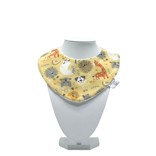 Bavaglino in cotone stampato e spugna di bambù - Le giraffe