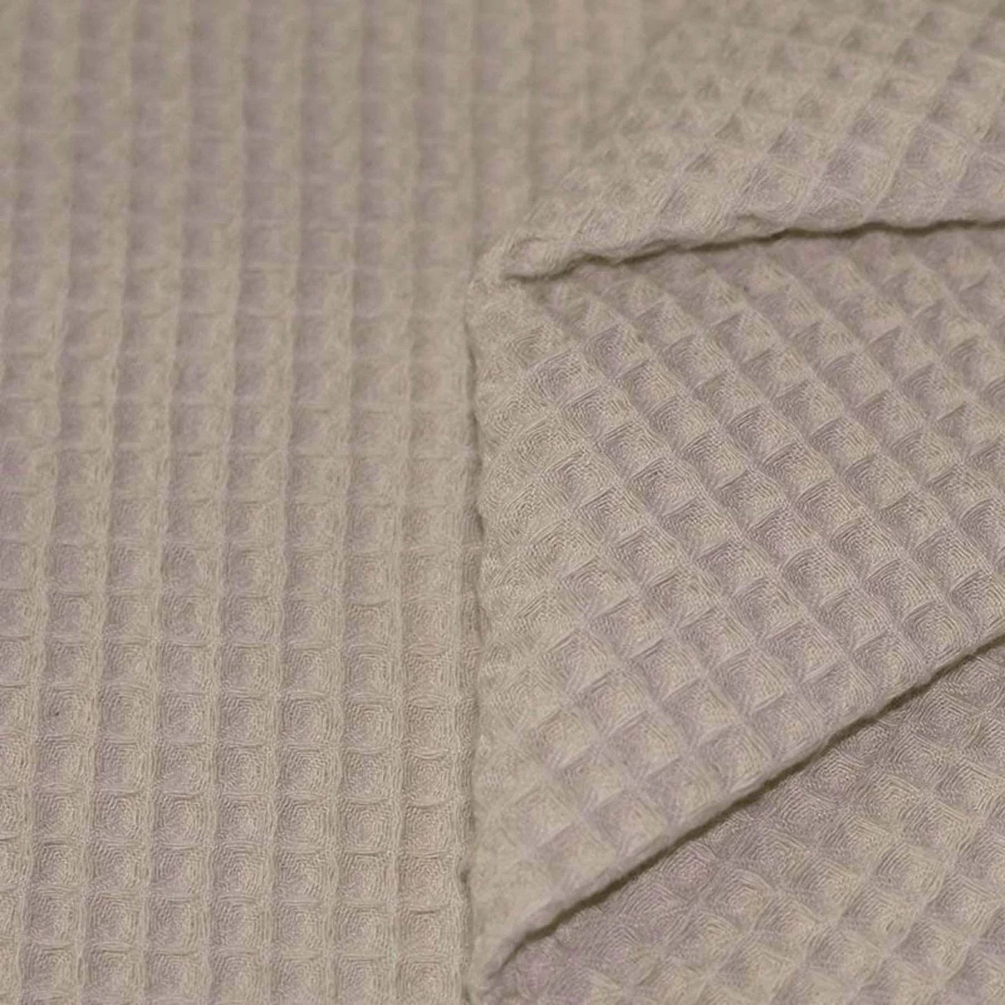 Piquet di cotone a nido d'ape - Beige Scuro