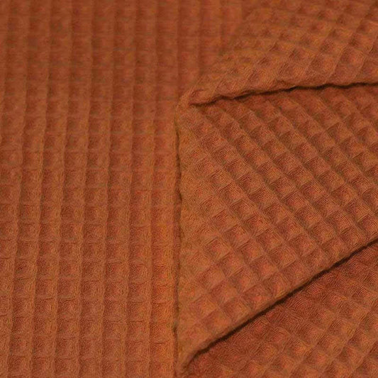 Piquet di cotone a nido d'ape - Cognac