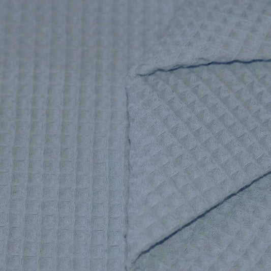 Piquet di cotone a nido d'ape - Jeans Chiaro