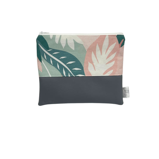 Pochette in Ecopelle e Canvas Stampato - Isotta grigio scuro