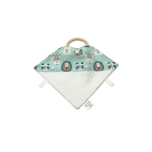 Quadrato sensoriale in cotone stampato e spugna di bambù - Polison acqua