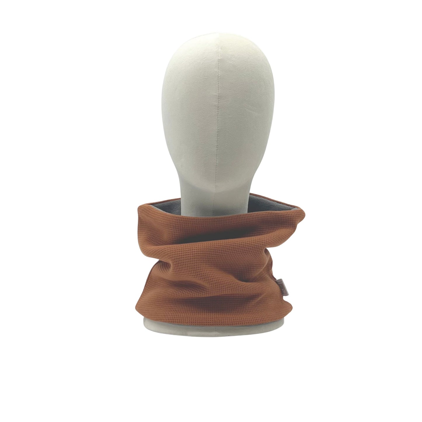 Scaldacollo adulto in Jersey Waffle - Cognac