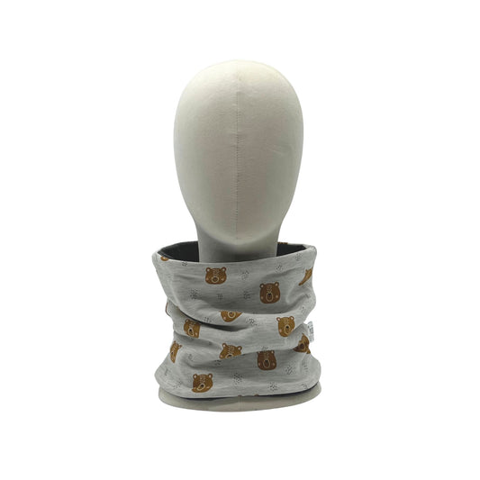 Scaldacollo bambino in Jersey Stampato - Orsetto