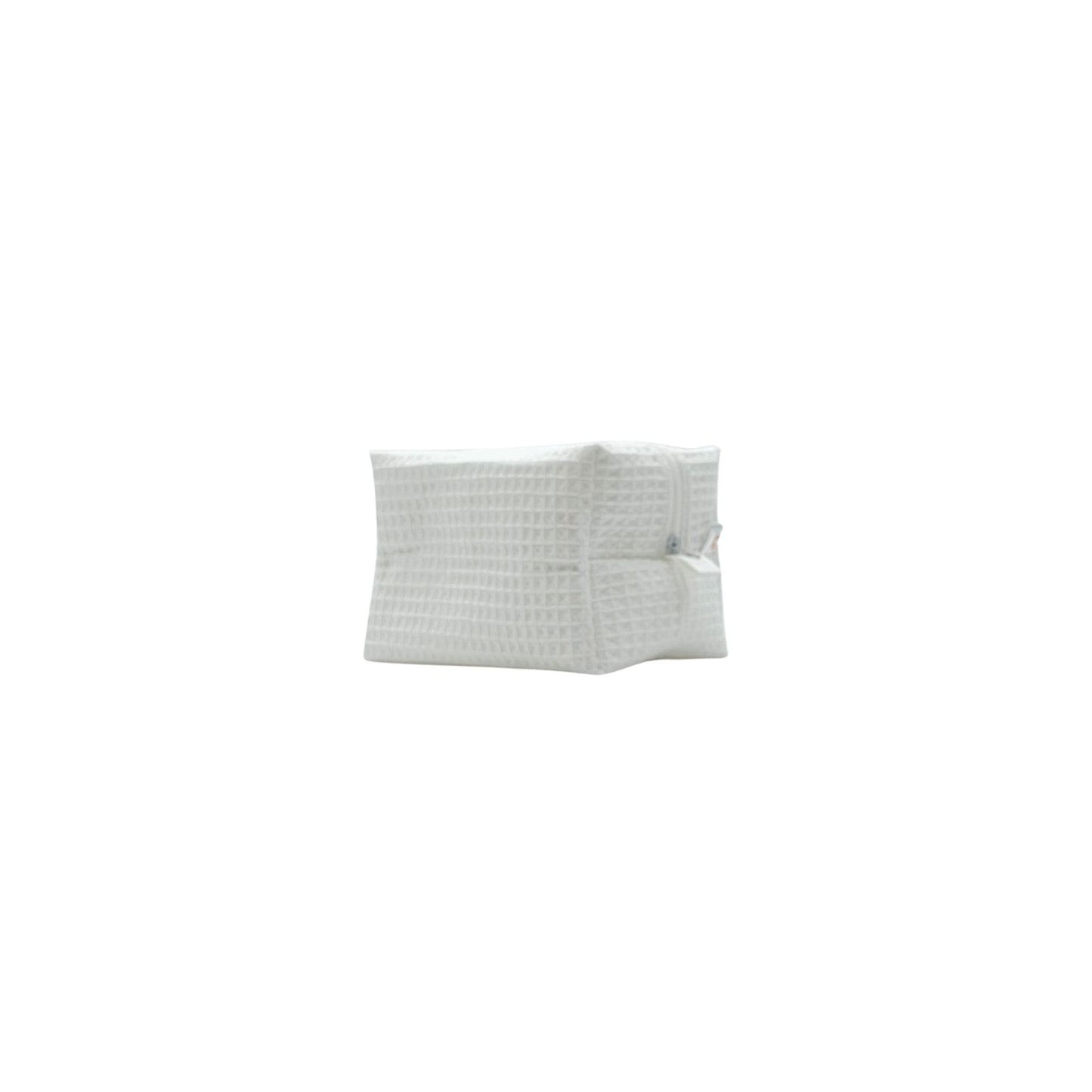Trousse beauty in cotone nido d'ape - Bianco