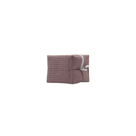 Trousse beauty in cotone nido d'ape - Mauve antico